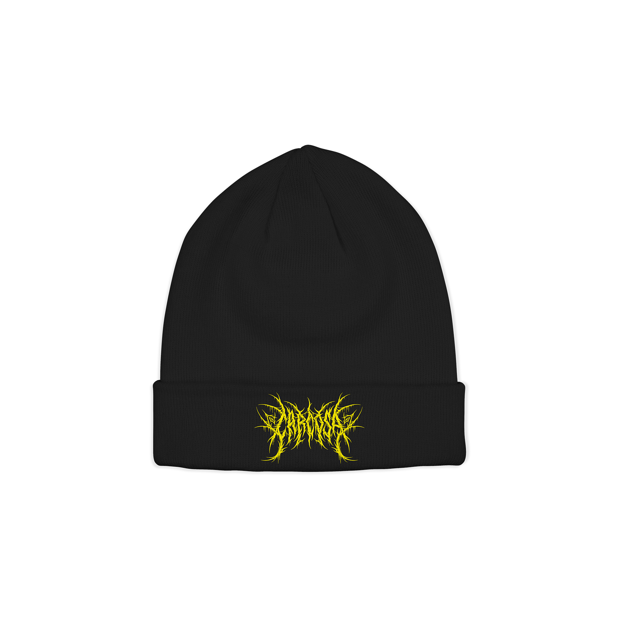 CARCOSA Embroidered Beanie (Black & Yellow)