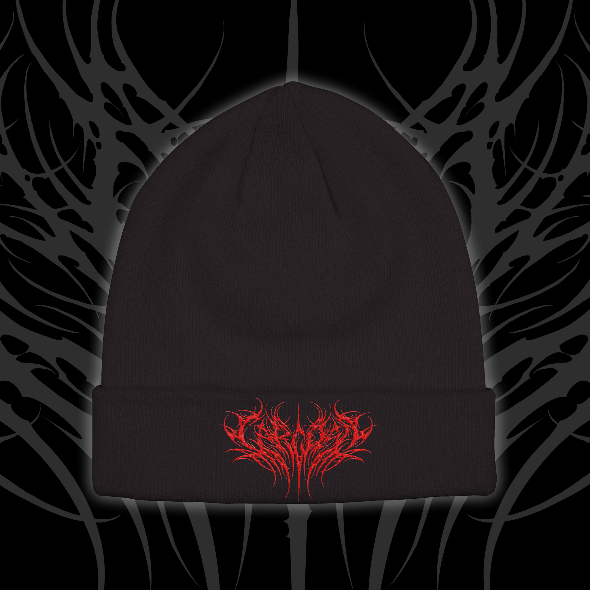 CARCOSA TECH Embroidered Beanie (Scarlet Variant) *PRE-ORDER*