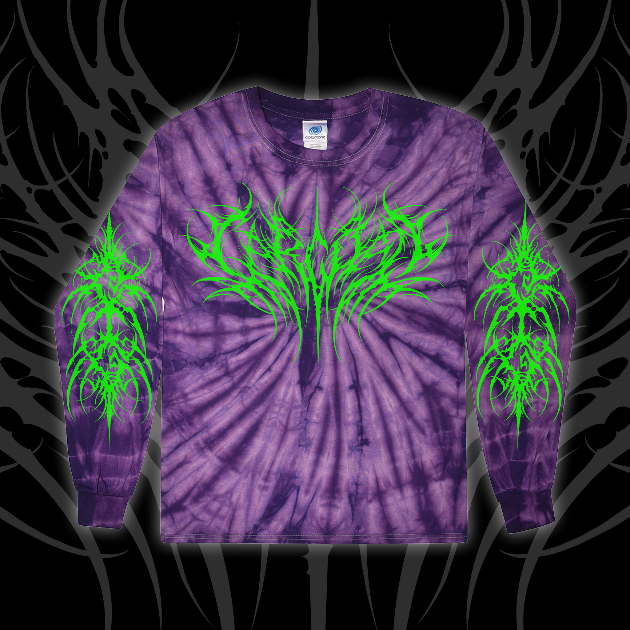 CARCOSA TECH Long Sleeve T-Shirt (Amethyst Spiral Dye) *PRE-ORDER*