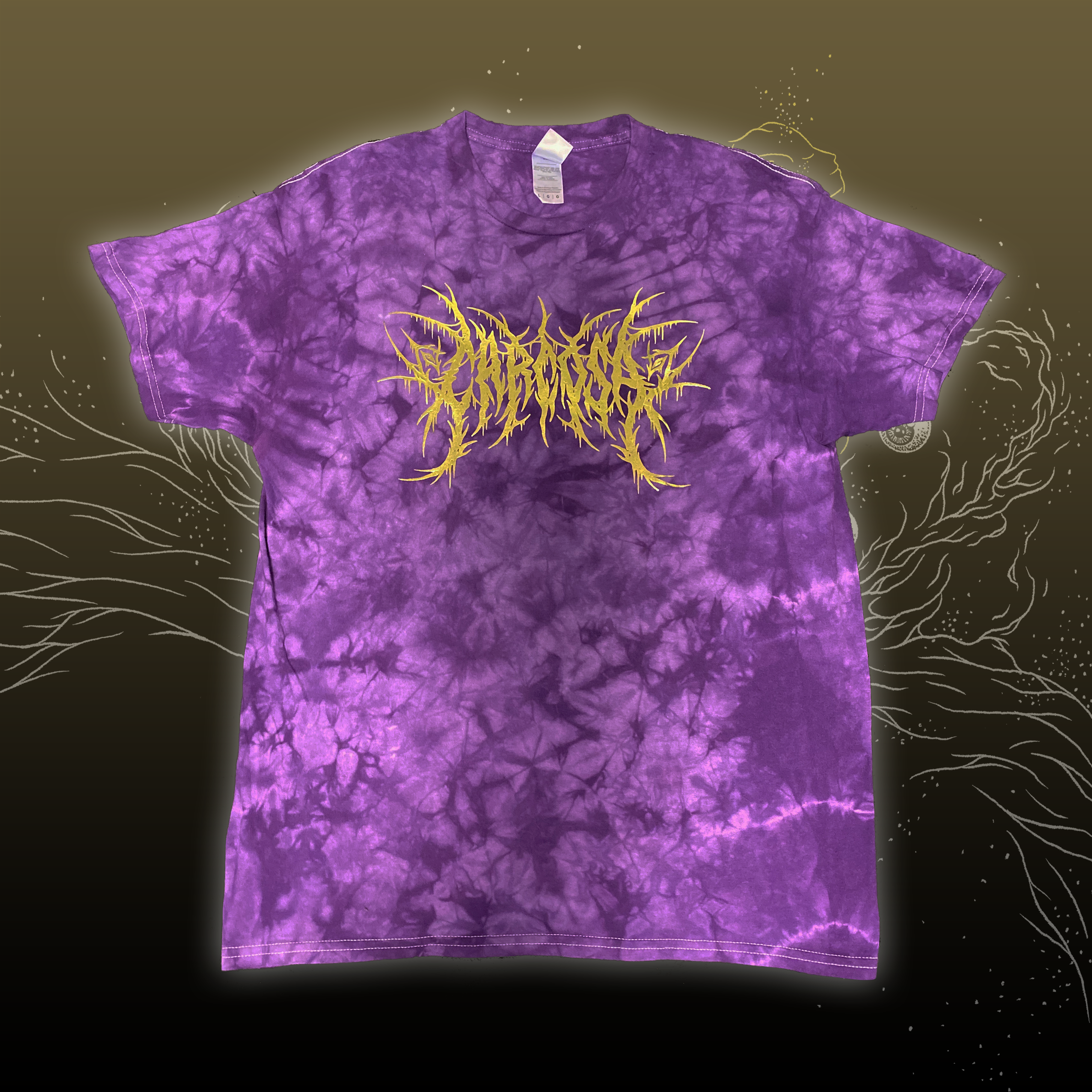 CARCOSA Gold Foil T-Shirt (Amethyst Dye) *PRE-ORDER*