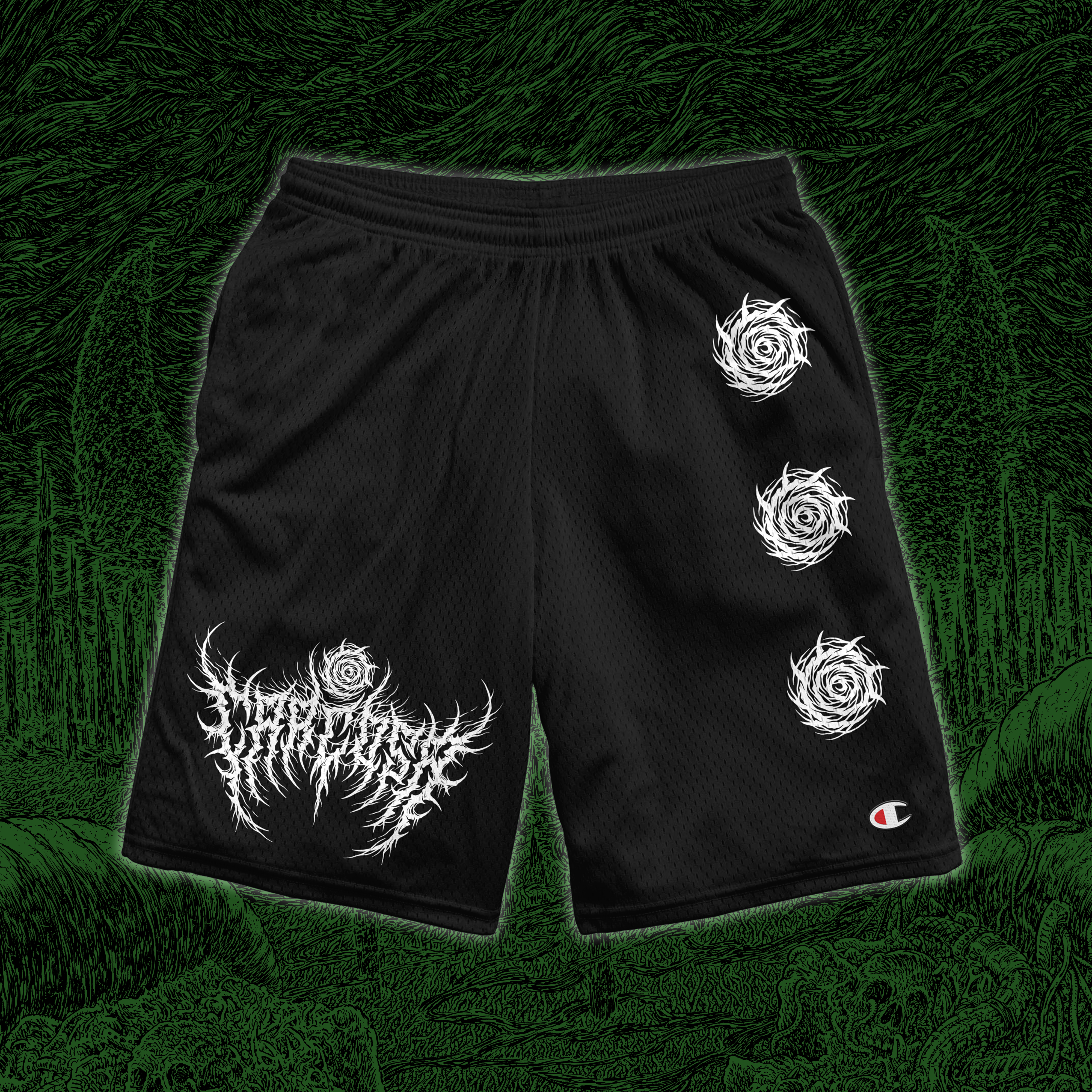 CARCOSA Spiral Mesh Shorts
